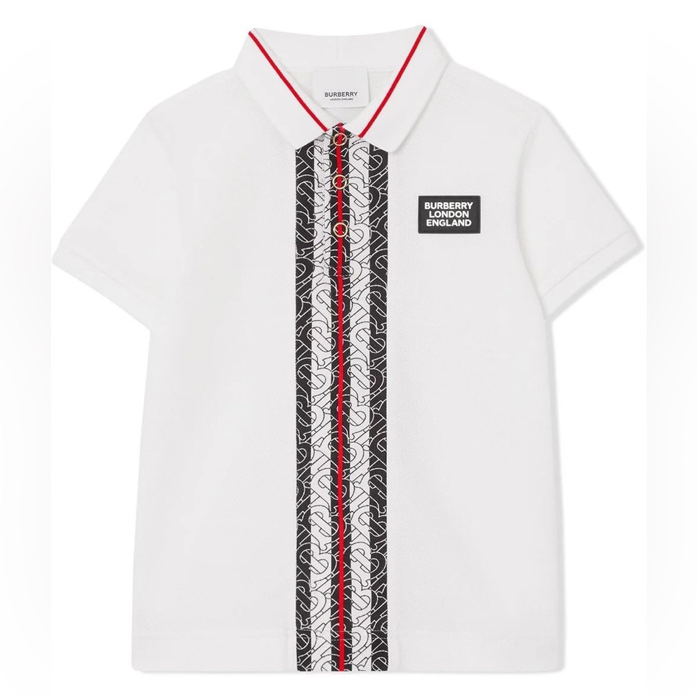 Burberry monogram print polo shirt